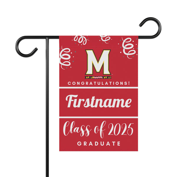 Personalized Maryland 2025 Graduate Yard Flag
