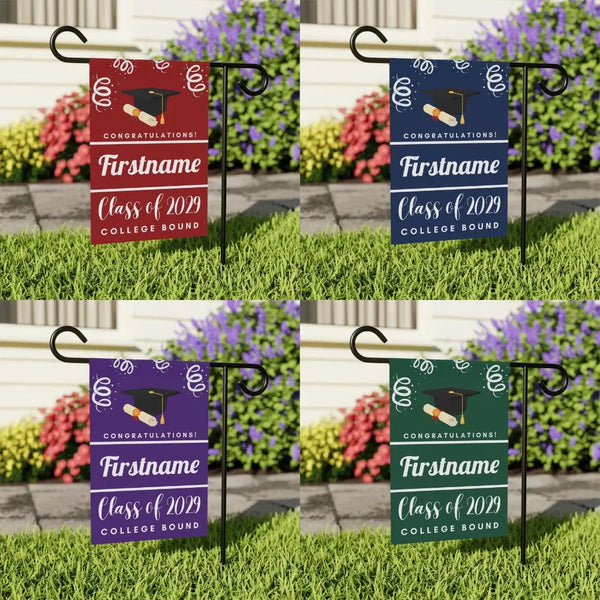 Personalized College Bound Yard Flag