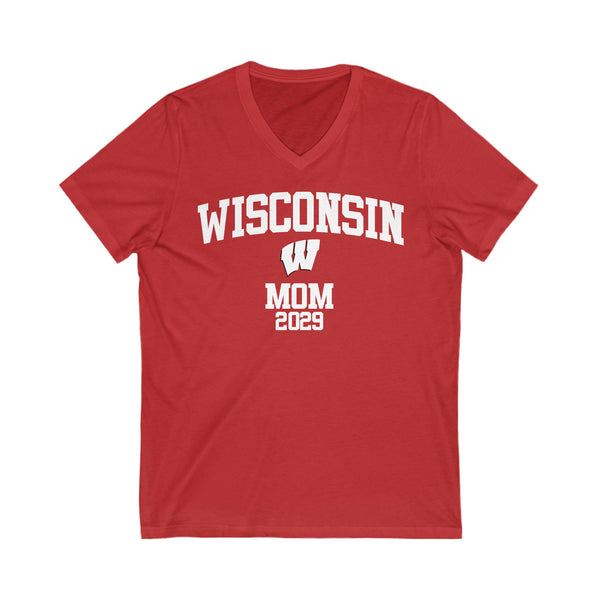 UW Madison 2029 MOM V-Neck Tee