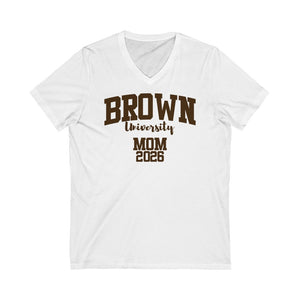 Brown 2026 MOM V-Neck Tee