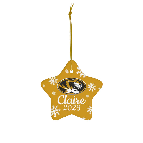 Custom Mizzou Ceramic Ornaments