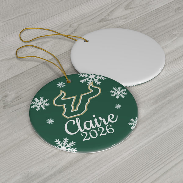 Custom USF Ceramic Ornaments