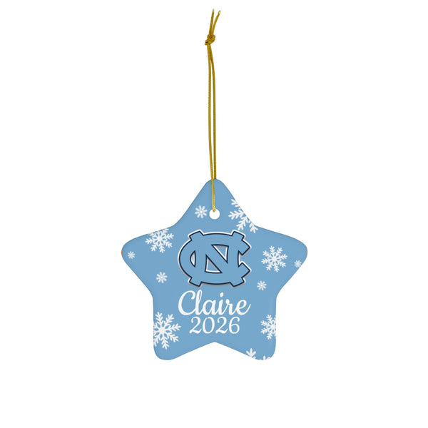 Custom UNC Ceramic Ornaments