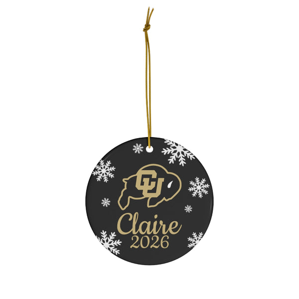 Custom CU Boulder Ceramic Ornaments