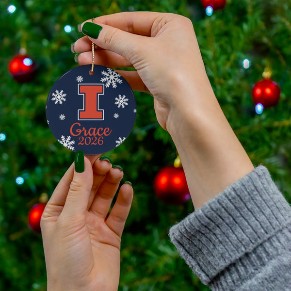 Custom UIUC Ceramic Ornaments