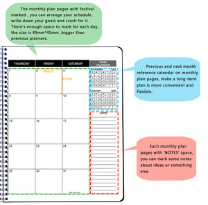Daily Calendar Planner Notebook 2022-2023