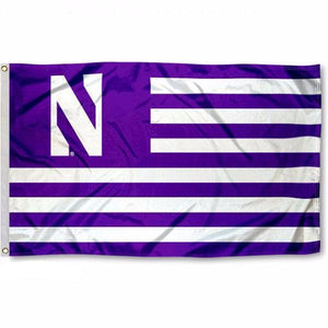 Northwestern University Stripes Flag