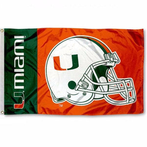 University of Miami Helmet Flag