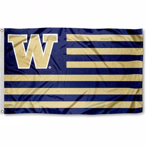 University of Washington Striped Flag