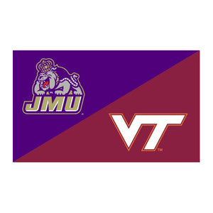 JMU & Virginia Tech House Divided Flag