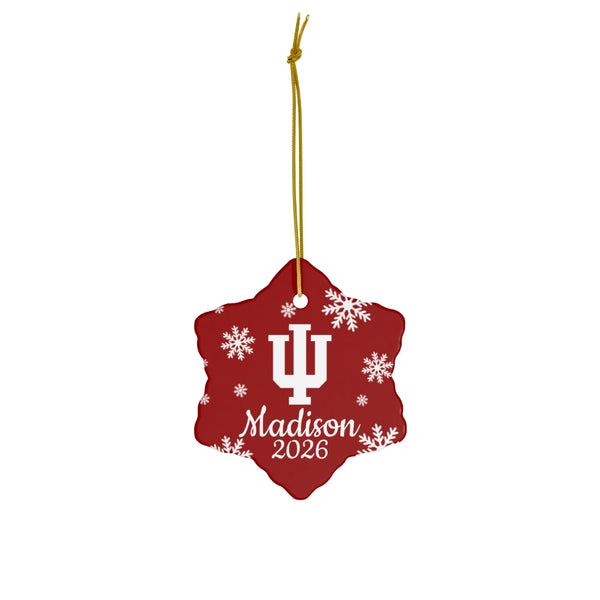 Custom IU Ceramic Ornaments