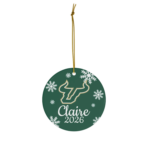 Custom USF Ceramic Ornaments