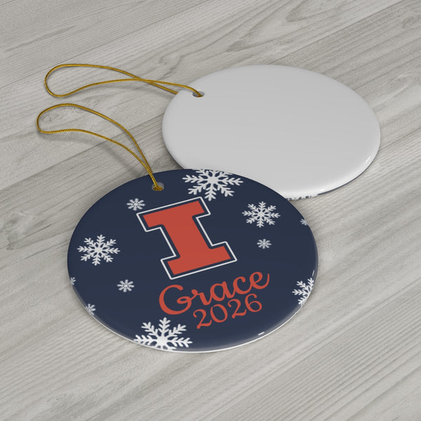 Custom UIUC Ceramic Ornaments