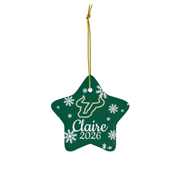Custom USF Ceramic Ornaments