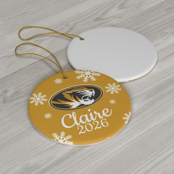 Custom Mizzou Ceramic Ornaments