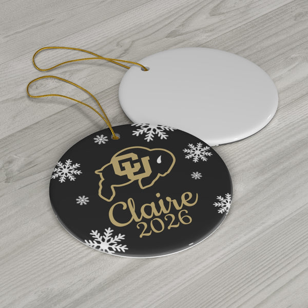Custom CU Boulder Ceramic Ornaments