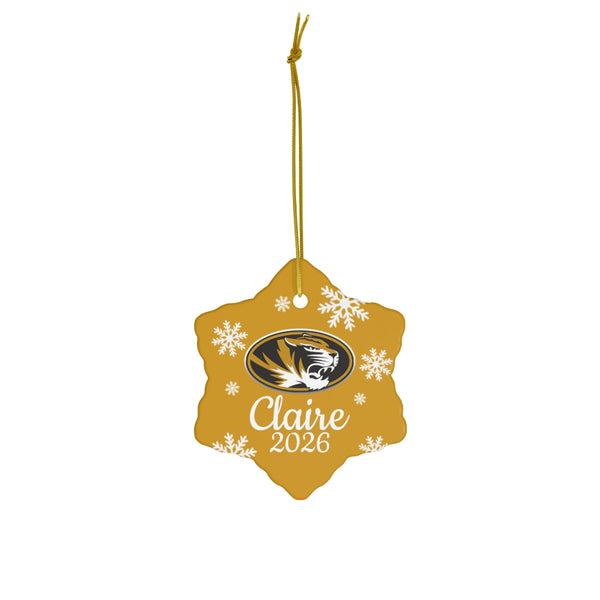 Custom Mizzou Ceramic Ornaments