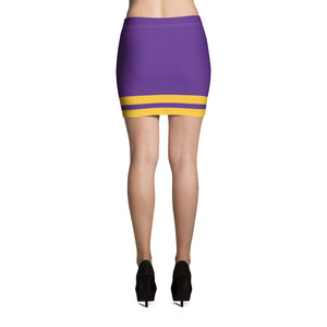 Purple and Yellow Mini Skirt