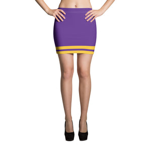 Purple and Yellow Mini Skirt