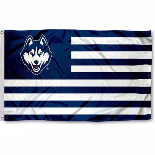 University of Connecticut Stripes Flag